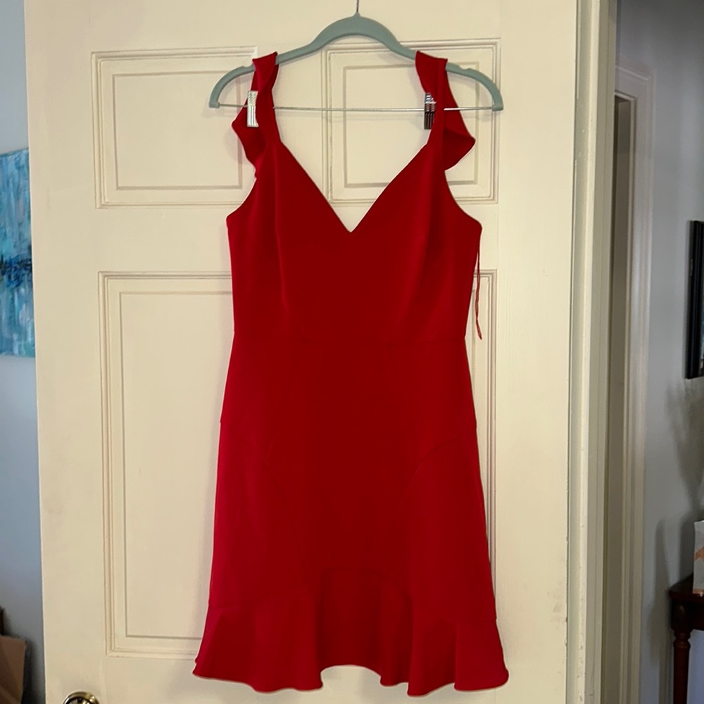 Red Aidan Mattox size 6 good condition